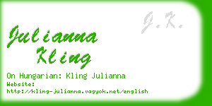 julianna kling business card